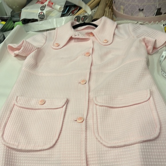 60/70 pink vintage dress in size medium, button down, Jackie O style dress, fun - Picture 8 of 10